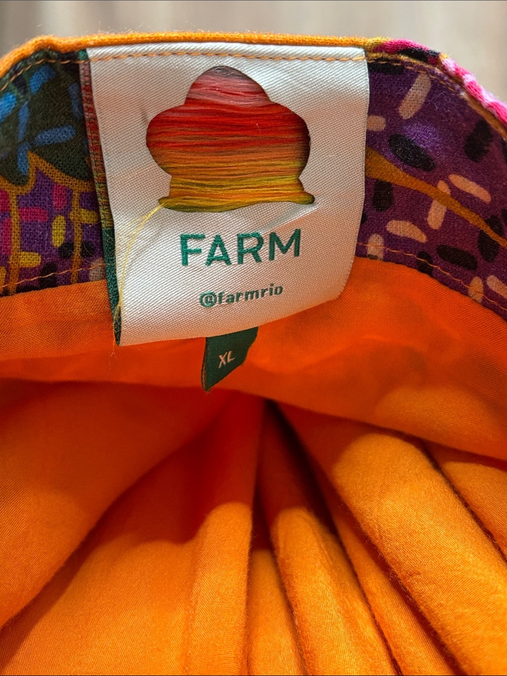 Farm Rio Orange Macaw Print Halter Dress Size XL - Picture 5 of 5